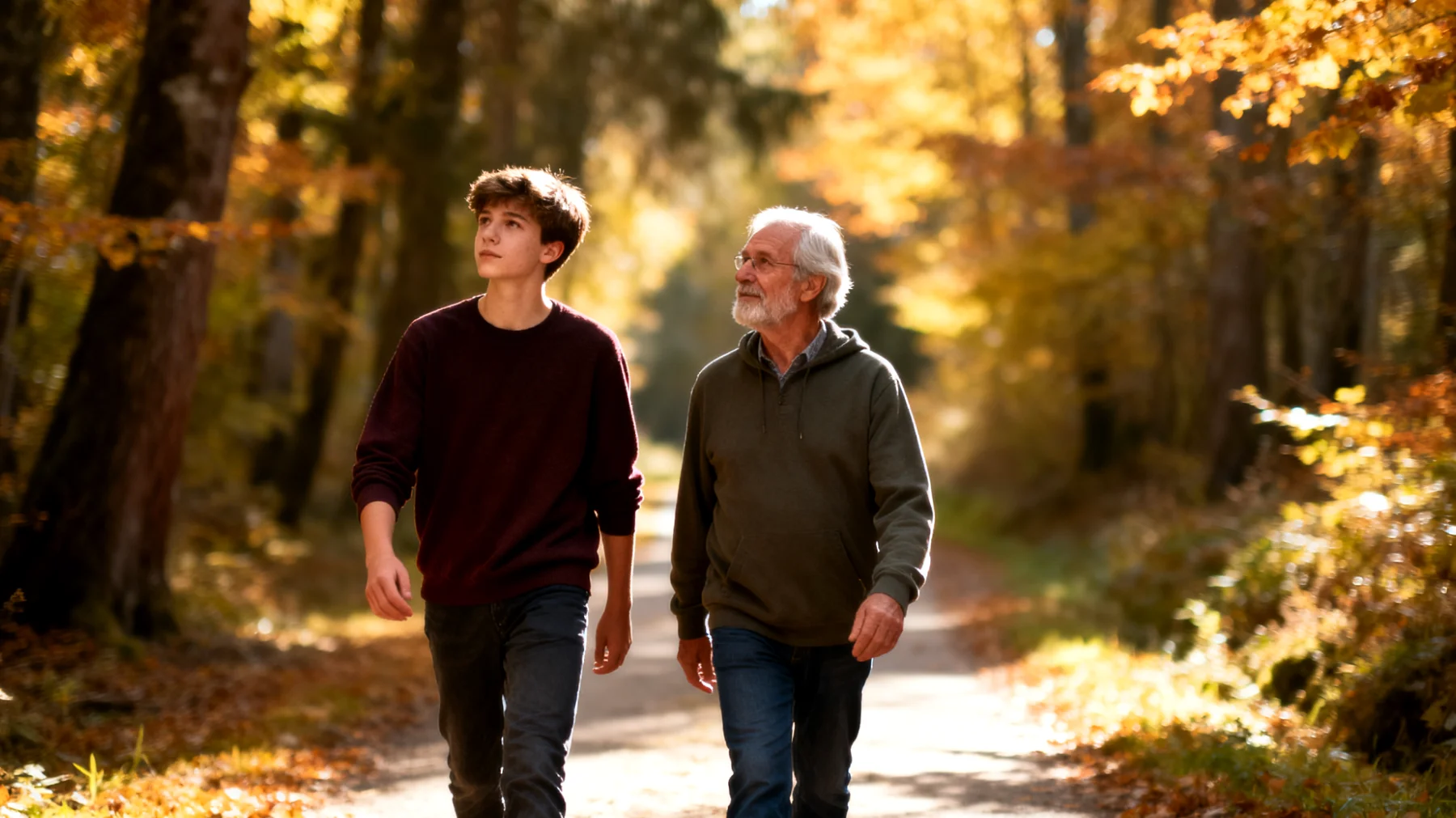 Der Großvater findet es zunehmend schwierig, seinem Teenager-Enkel dabei zu helfen, den Übergang von der Mittelschule zur Oberschule zu bewältigen. Der Jugendliche zeigt Anzeichen von Angst, Rückzug und Widerstand gegenüber dieser neuen Lebensphase, während der Großvater nicht weiß, wie er ihn unterstützen soll, ohne ihn zu überfordern oder zu unterschätzen."
