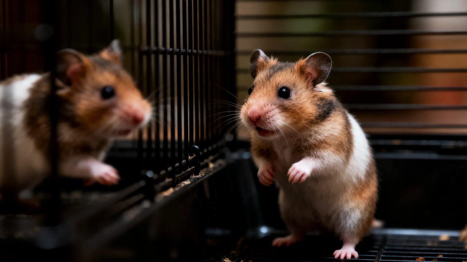 Hamster zeigen häufig aggressives Verhalten gegenüber Artgenossen, da sie von Natur aus Einzelgänger sind. Die Haltung mehrerer Hamster zusammen führt oft zu Stress, Kämpfen und Verletzungen, was ihr Training und ihre Verhaltensgewöhnung erschwert."