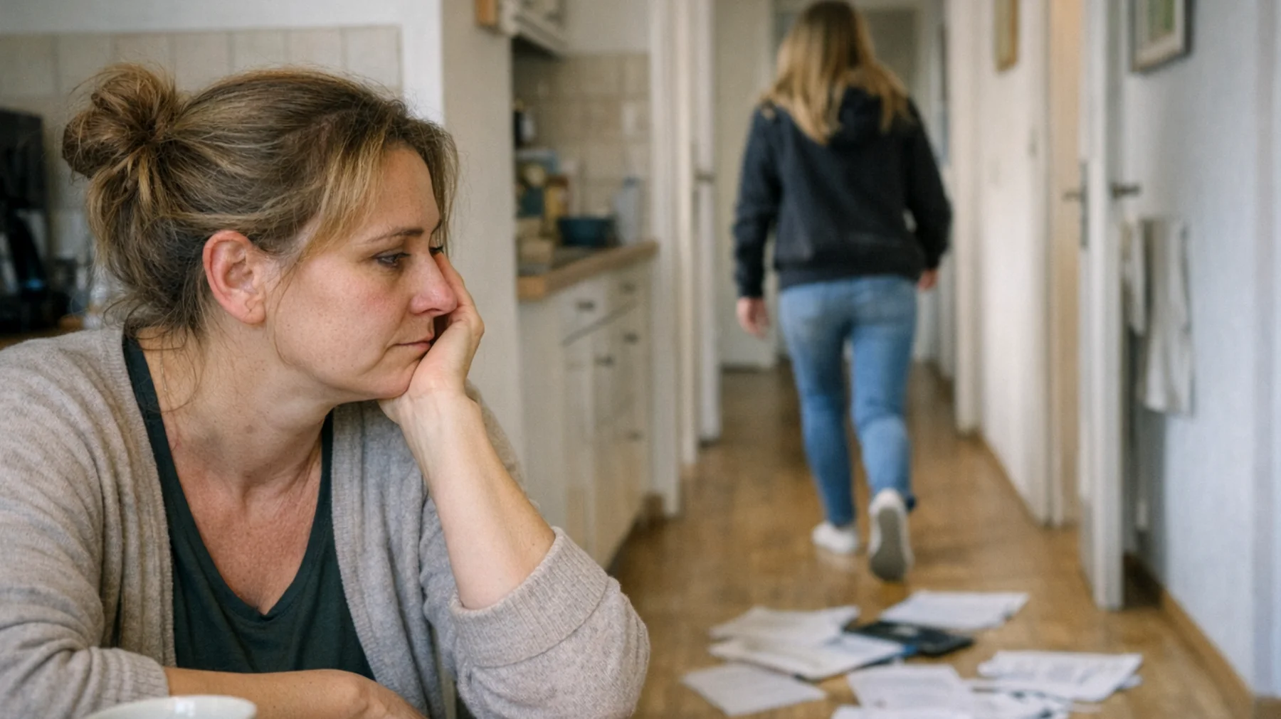 Die Mutter beobachtet, dass ihre Tochter (Teenager) bei der kleinsten Enttäuschung – sei es eine schlechte Note, ein Streit mit Freunden oder ein verlorenes Spiel – sofort mit intensiven emotionalen Ausbrüchen reagiert: Sie schreit, wirft Gegenstände, zieht sich tagelang zurück oder beschuldigt andere. Die Mutter fühlt sich hilflos und weiß nicht, wie sie ihr beibringen kann, Frustration auf gesunde Weise zu verarbeiten, ohne die Beziehung zu ihr zu belasten."